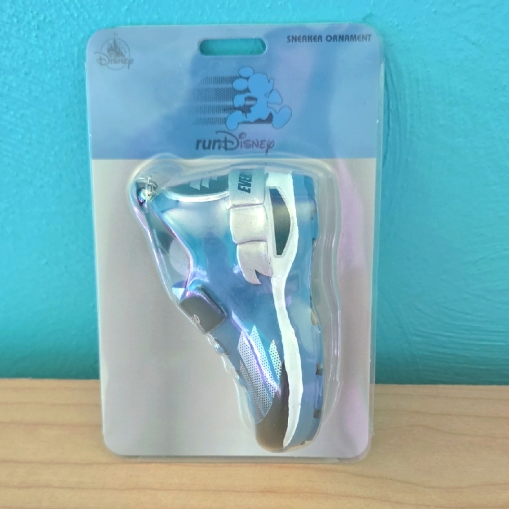 Disney runDisney Blue and Silver Sneaker Ornament